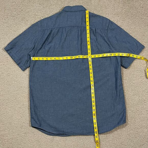Carhartt Mens Midweight Chambray Short Sleeve Shirt Denim Blue Size Medium - Picture 5 of 5